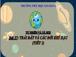 Bài giảng Tự nhiên xã hội 3 (Kết nối tri thức