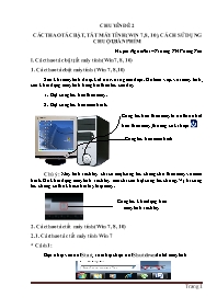 Chuyên đề môn Tin học lớp 3 - Các thao tác bậ