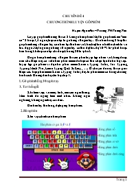 Chuyên đề môn Tin học lớp 3 - Chương trình lu