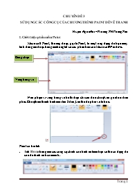 Chuyên đề môn Tin học lớp 3 - Sử dụng công cụ