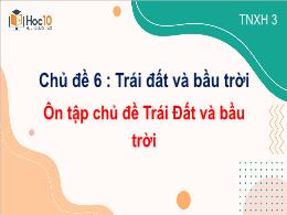 Bài giảng Tự nhiên xã hội 3 - Chủ đề 6: Trái 