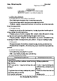 Giáo án Công nghệ 3 - Chủ đề 1, Bài 1: Tự nhi