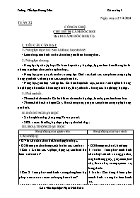 Giáo án Công nghệ 3 - Chủ đề 10, Bài 10: Làm 