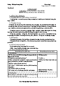 Giáo án Công nghệ 3 - Chủ đề 5, Bài 5: Sử dụn