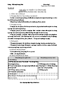 Giáo án Công nghệ 3 - Tuần 10, Chủ đề 1: Tự n