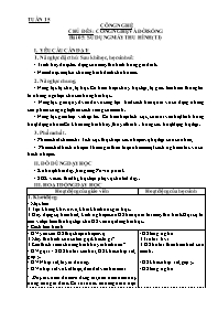 Giáo án Công nghệ 3 - Tuần 15, Chủ đề 1: Công