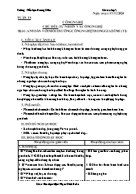 Giáo án Công nghệ 3 - Tuần 15, Chủ đề 1: Tự n