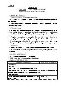 Giáo án Công nghệ 3 - Tuần 16, Chủ đề 1: Công