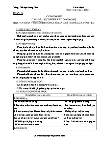 Giáo án Công nghệ 3 - Tuần 16, Chủ đề 1: Tự n