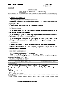 Giáo án Công nghệ 3 - Tuần 18, Chủ đề 1: Tự n