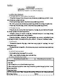 Giáo án Công nghệ 3 - Tuần 2, Chủ đề 1: Công 