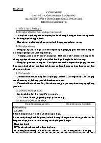 Giáo án Công nghệ 3 - Tuần 20, Chủ đề 1: Công