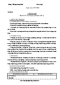 Giáo án Công nghệ 3 - Tuần 5, Bài 3: Sử dụng 