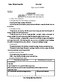Giáo án Công nghệ 3 - Tuần 7, Chủ đề 1: Tự nh