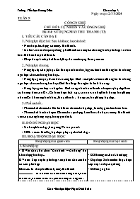 Giáo án Công nghệ 3 - Tuần 9, Chủ đề 1: Tự nh
