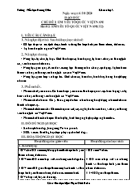 Giáo án Đạo đức 3 - Chủ đề 1, Bài 2: Em yêu t