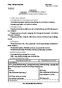 Giáo án Đạo đức 3 - Chủ đề 9, Bài 10: Em xử l