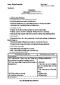 Giáo án Đạo đức 3 - Tuần 11, Chủ đề 3: Ham họ