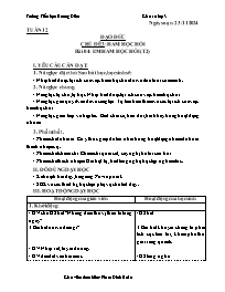 Giáo án Đạo đức 3 - Tuần 12, Chủ đề 3: Ham họ