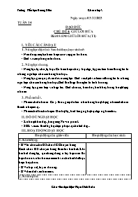 Giáo án Đạo đức 3 - Tuần 14, Chủ đề 4: Giữ lờ