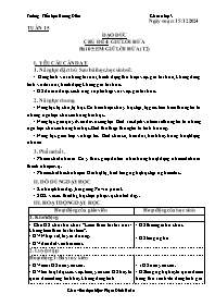 Giáo án Đạo đức 3 - Tuần 15, Chủ đề 4: Giữ lờ