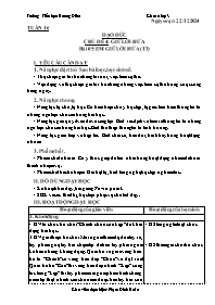 Giáo án Đạo đức 3 - Tuần 16, Chủ đề 4: Giữ lờ