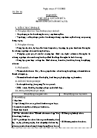 Giáo án Đạo đức 3 - Tuần 16, Chủ đề 4: Giữ lờ