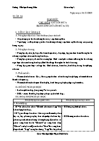 Giáo án Đạo đức 3 - Tuần 16, Chủ đề 4: Giữ lờ