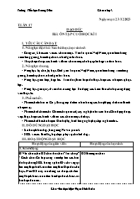 Giáo án Đạo đức 3 - Tuần 17: Ôn tập cuối học
