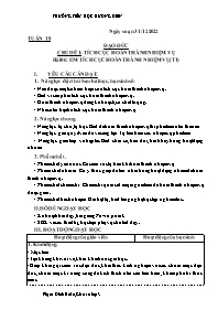 Giáo án Đạo đức 3 - Tuần 18, Chủ đề 1: Tích c