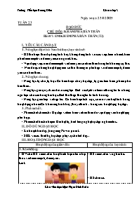 Giáo án Đạo đức 3 - Tuần 23, Chủ đề 6: Khám p