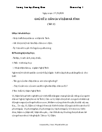 Giáo án Giáo dục địa phương 3 - Chủ đề 2: Dân