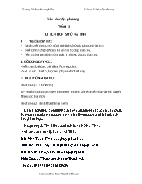 Giáo án Giáo dục địa phương 3 - Tuần 3: Di tí