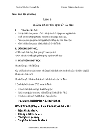 Giáo án Giáo dục địa phương 3 - Tuần 3: Quảng