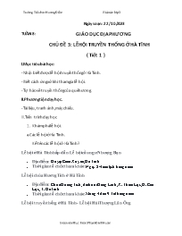 Giáo án Giáo dục địa phương 3 - Tuần 8, Chủ đ