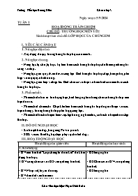 Giáo án Hoạt động trải nghiệm 3 - Tuần 1, Chủ