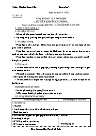 Giáo án Hoạt động trải nghiệm 3 - Tuần 10, Ch