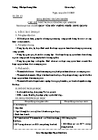 Giáo án Hoạt động trải nghiệm 3 - Tuần 13, Ch