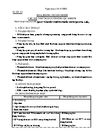 Giáo án Hoạt động trải nghiệm 3 - Tuần 13, Ch