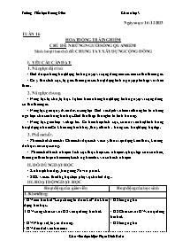 Giáo án Hoạt động trải nghiệm 3 - Tuần 16, Ch