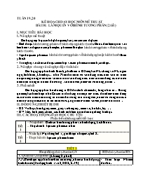 Giáo án Mĩ thuật 3 - Tuần 19-22