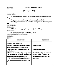 Giáo án Mĩ thuật 3 - Tuần 20-23