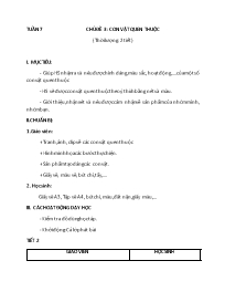 Giáo án Mĩ thuật 3 - Tuần 7-9, Chủ đề 3+4: Co