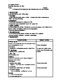 Giáo án Tiếng Anh 3 - Week 1 - Năm học 2022-2