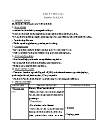 Giáo án Tiếng Anh 3 - Week 30