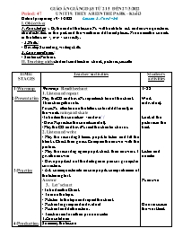 Giáo án Tiếng Anh 3+5 - Tuần 12 - Năm học 202