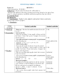 Giáo án Tiếng Anh Lớp 3 - Tuần 6 - Năm học 20
