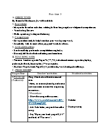 Giáo án Tiếng Anh Lớp 3 - Week 10