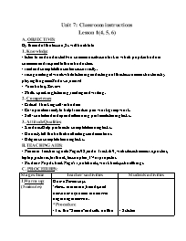 Giáo án Tiếng Anh Lớp 3 - Week 12