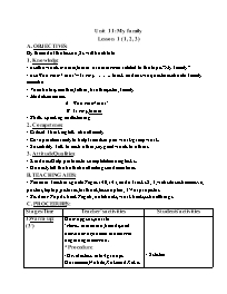 Giáo án Tiếng Anh Lớp 3 - Week 19